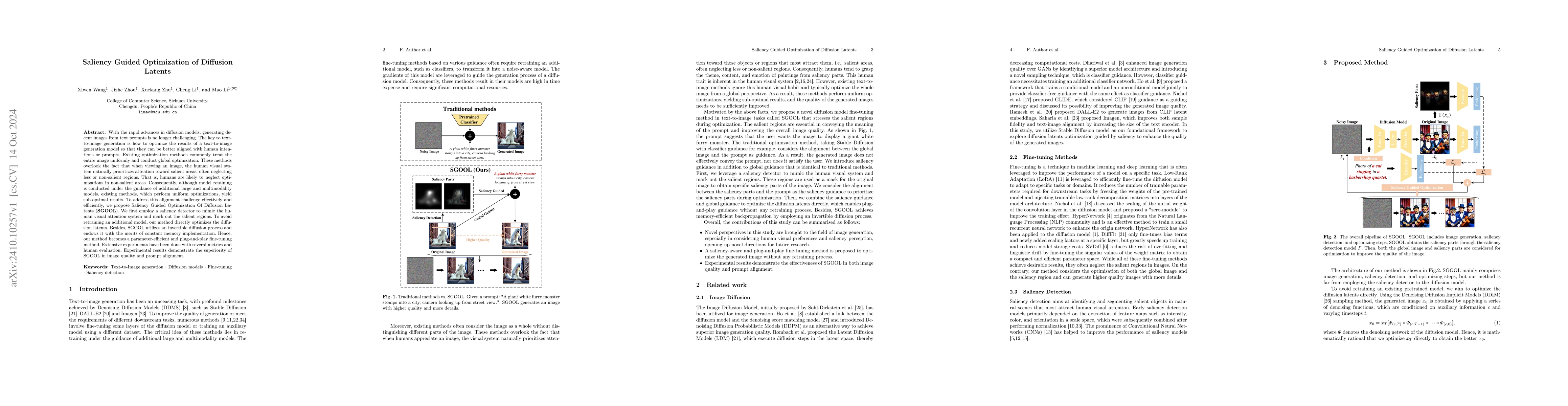 Thumbnail for Saliency Guided Optimization of Diffusion Latents
