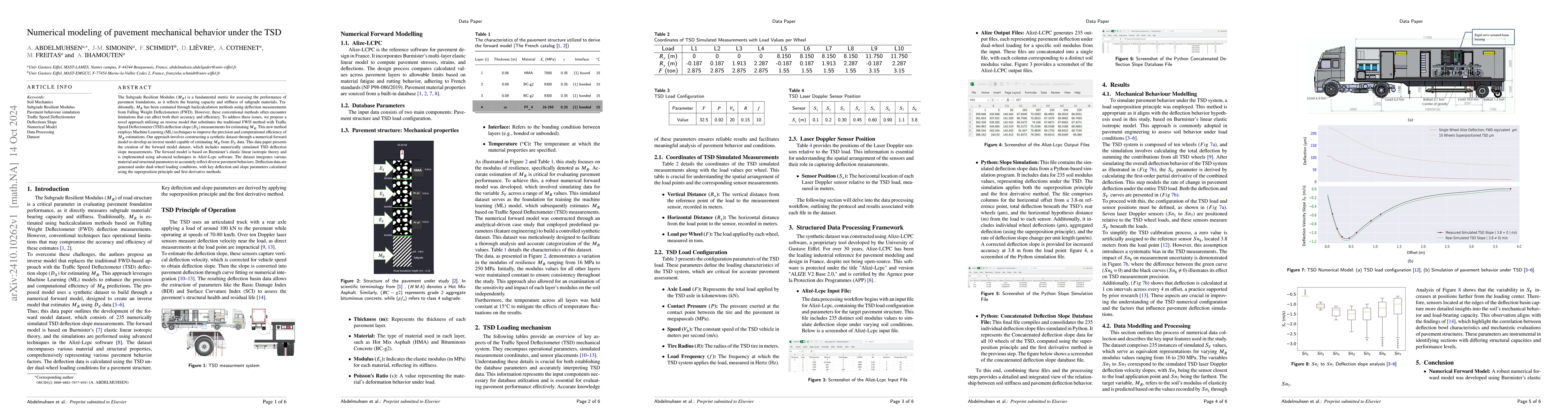 Thumbnail for Numerical modeling of pavement deflection behavior under the Traffic
  Speed Deflectometer