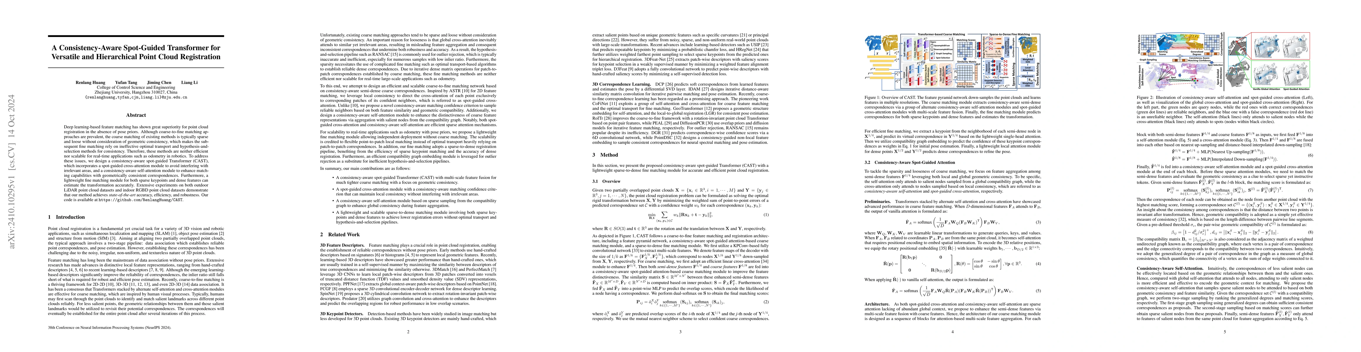 Thumbnail for A Consistency-Aware Spot-Guided Transformer for Versatile and
  Hierarchical Point Cloud Registration