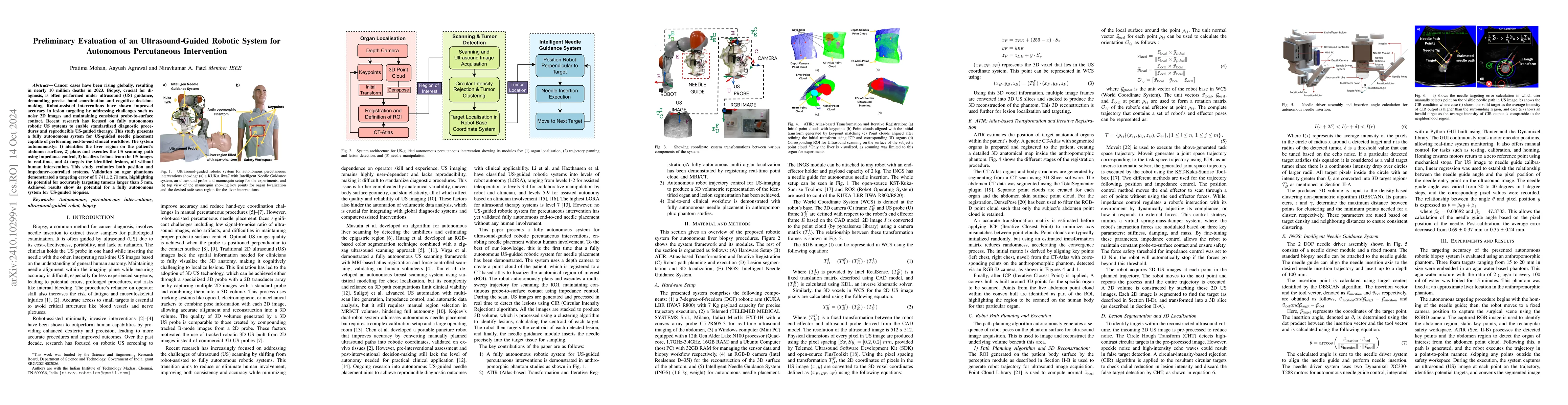 Thumbnail for Preliminary Evaluation of an Ultrasound-Guided Robotic System for
  Autonomous Percutaneous Intervention