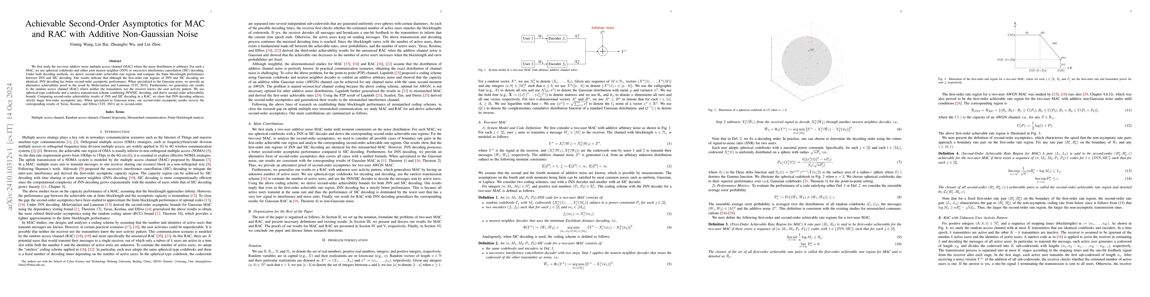 Thumbnail for Achievable Second-Order Asymptotics for MAC and RAC with Additive
  Non-Gaussian Noise