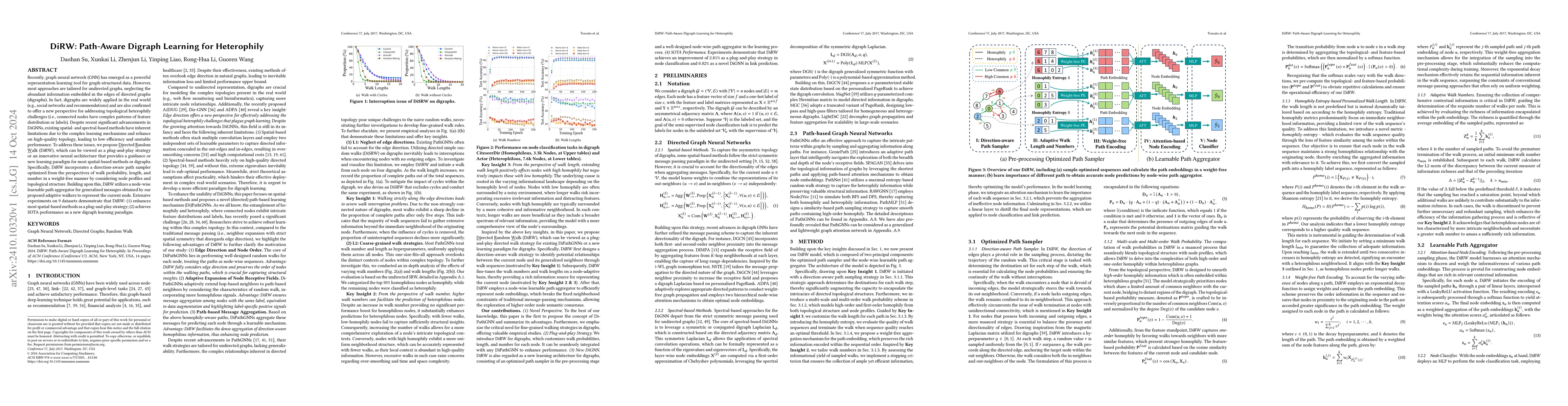 Thumbnail for DiRW: Path-Aware Digraph Learning for Heterophily