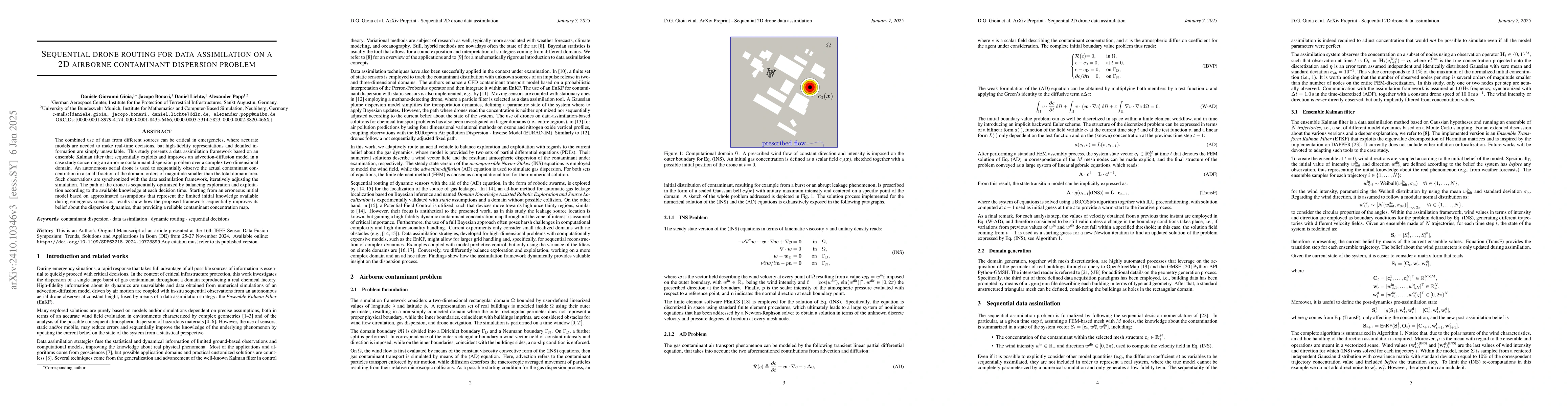 Thumbnail for Sequential drone routing for data assimilation on a 2D airborne
  contaminant dispersion problem