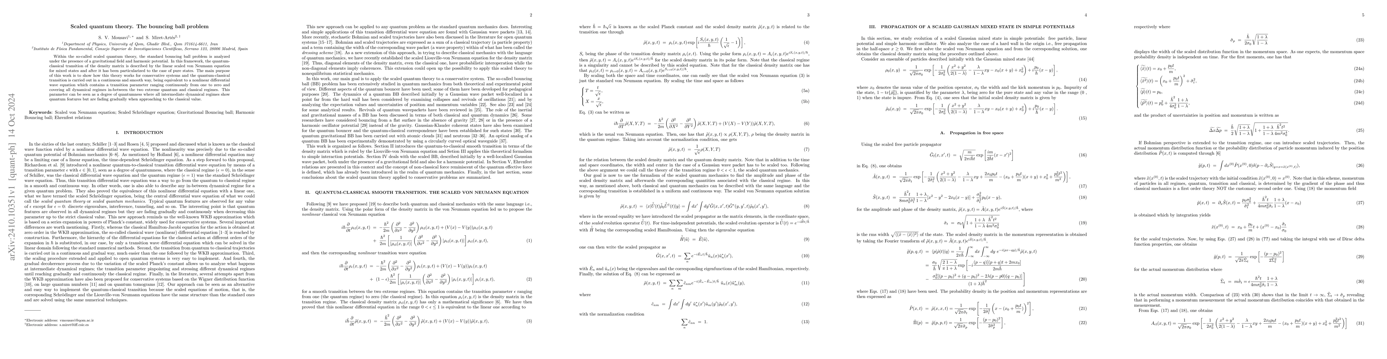 Thumbnail for Scaled quantum theory. The bouncing ball problem