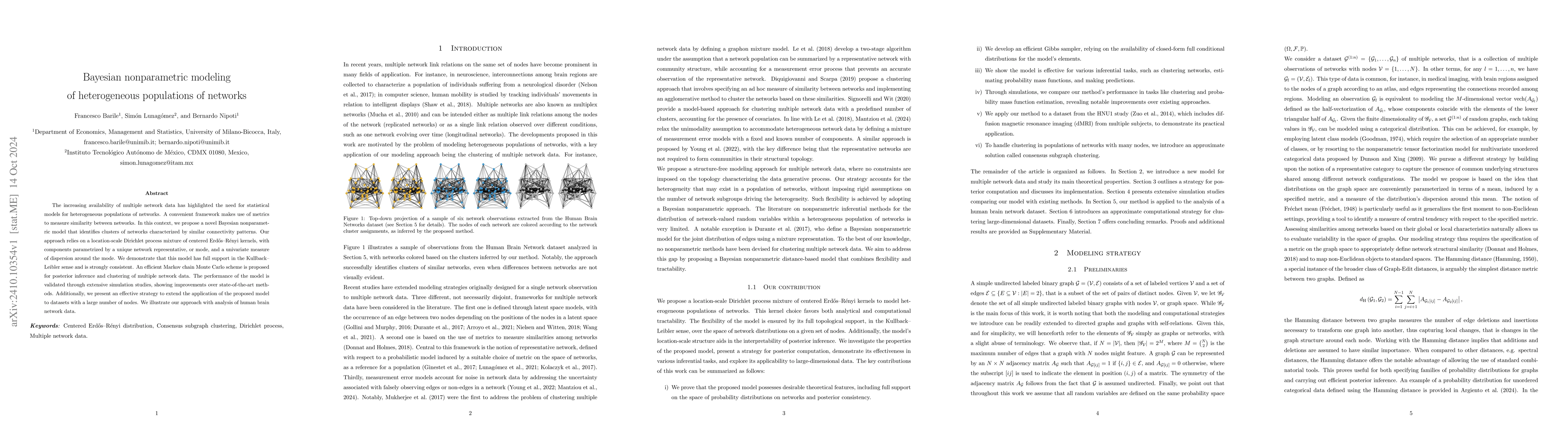 Thumbnail for Bayesian nonparametric modeling of heterogeneous populations of networks