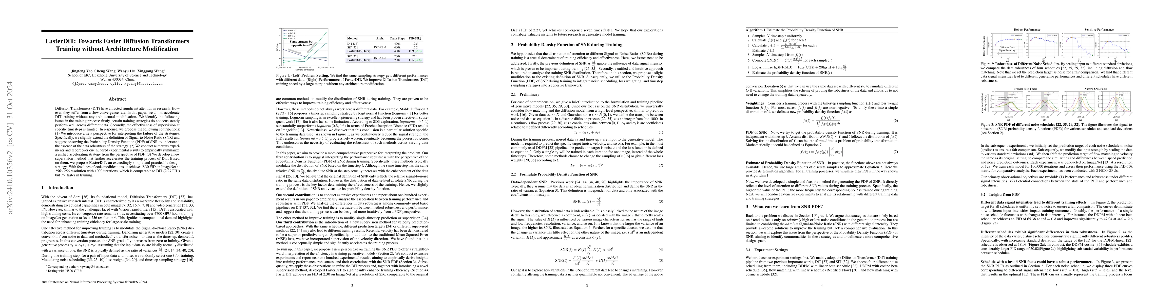Thumbnail for FasterDiT: Towards Faster Diffusion Transformers Training without
  Architecture Modification