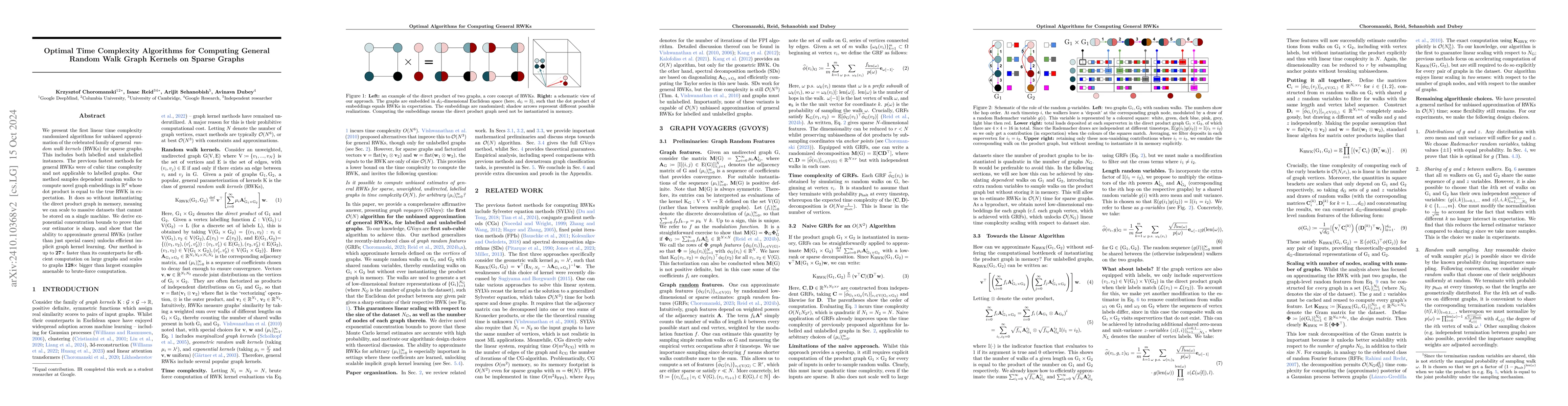 Thumbnail for Optimal Time Complexity Algorithms for Computing General Random Walk
  Graph Kernels on Sparse Graphs