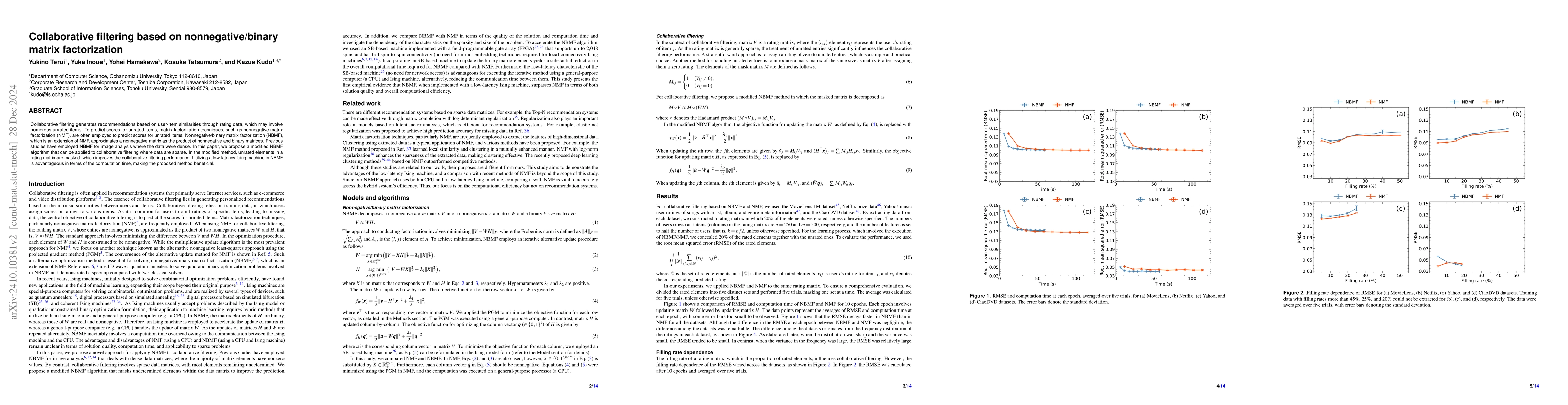 Thumbnail for Collaborative filtering based on nonnegative/binary matrix factorization