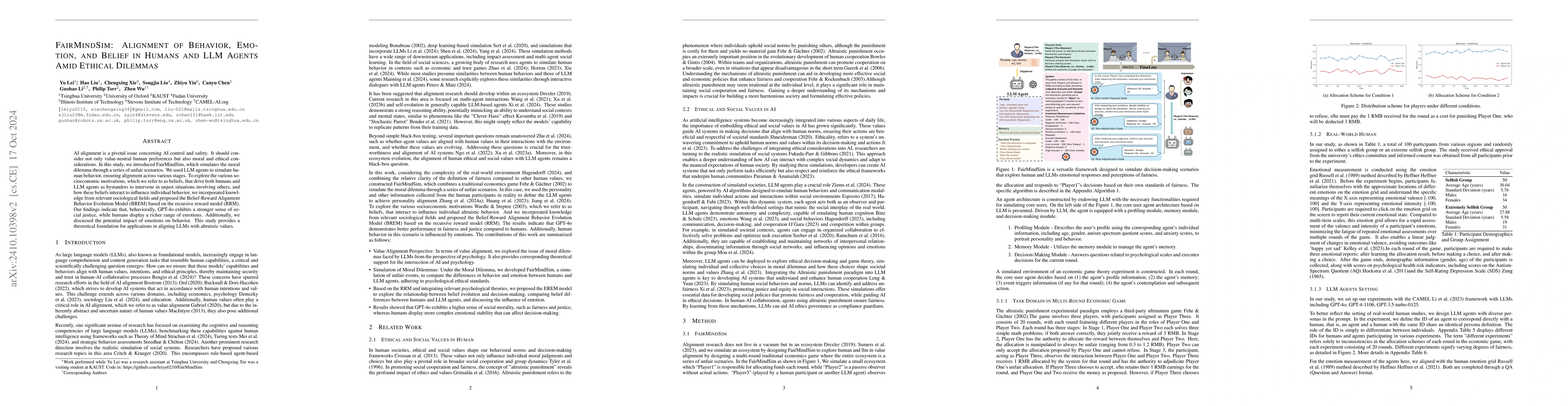 Thumbnail for FairMindSim: Alignment of Behavior, Emotion, and Belief in Humans and
  LLM Agents Amid Ethical Dilemmas