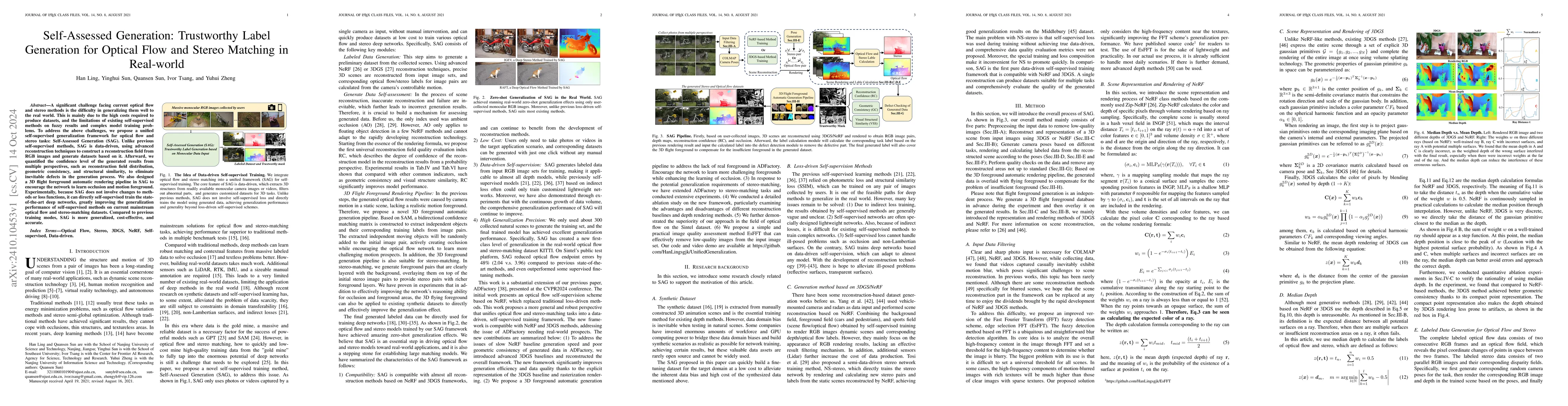 Thumbnail for Self-Assessed Generation: Trustworthy Label Generation for Optical Flow
  and Stereo Matching in Real-world