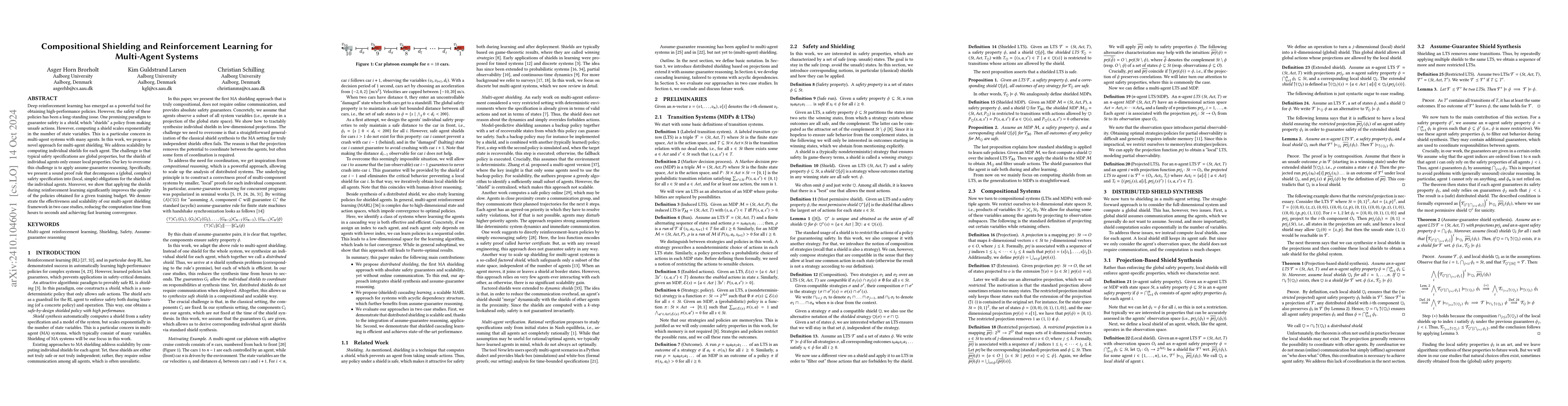 Thumbnail for Compositional Shielding and Reinforcement Learning for Multi-Agent
  Systems
