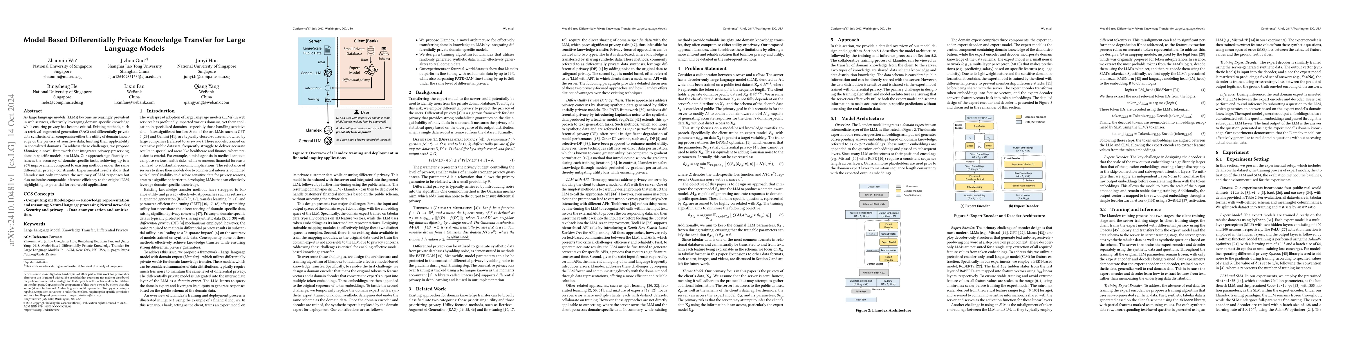 Thumbnail for Model-Based Differentially Private Knowledge Transfer for Large Language
  Models