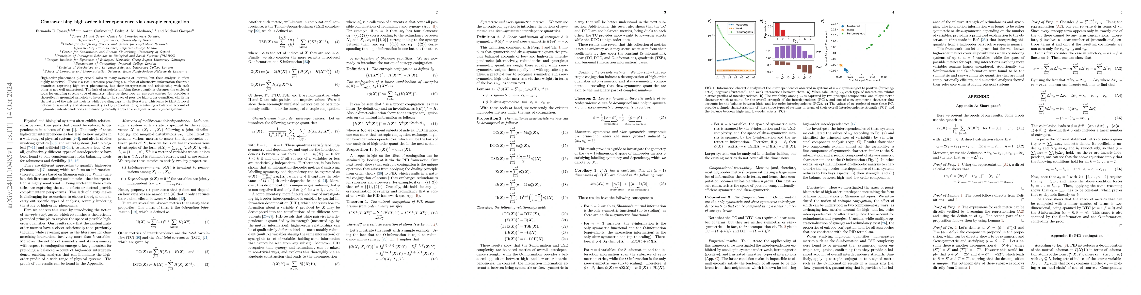 Thumbnail for Characterising high-order interdependence via entropic conjugation