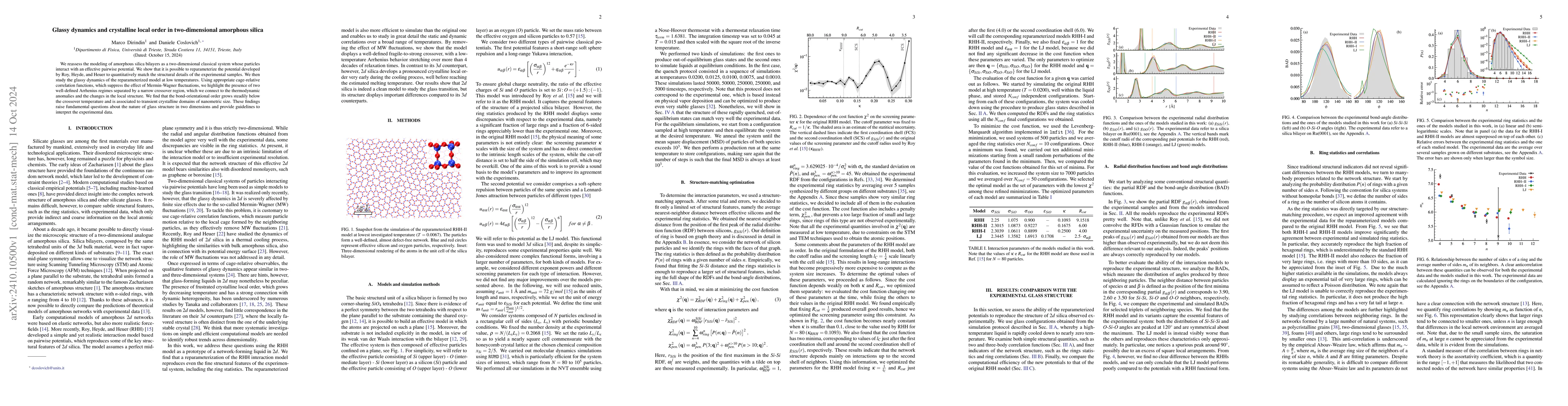 Thumbnail for Glassy dynamics and crystalline local order in two-dimensional amorphous
  silica
