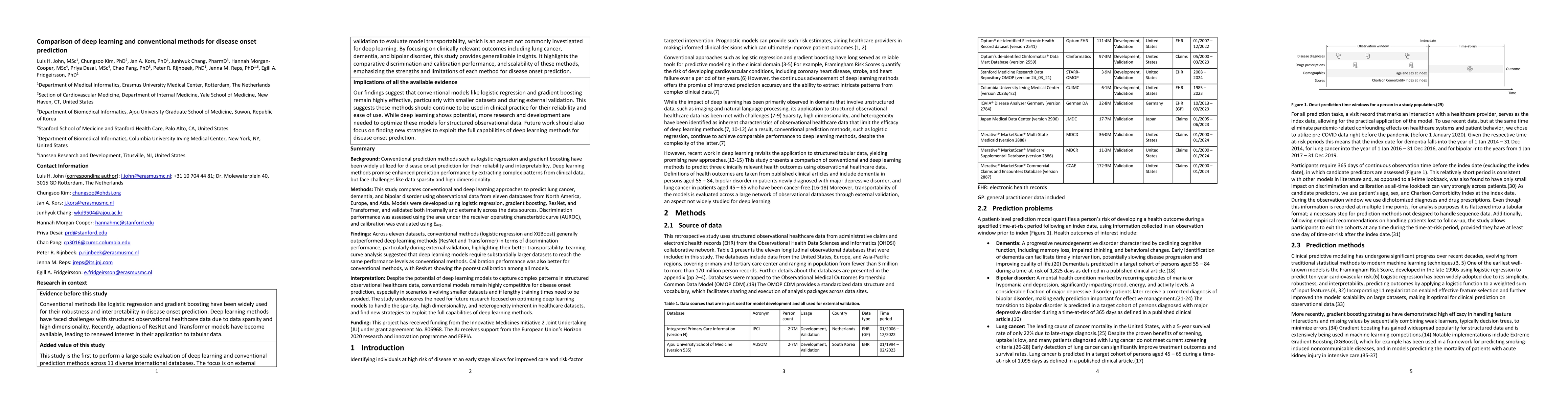 Thumbnail for Comparison of deep learning and conventional methods for disease onset
  prediction