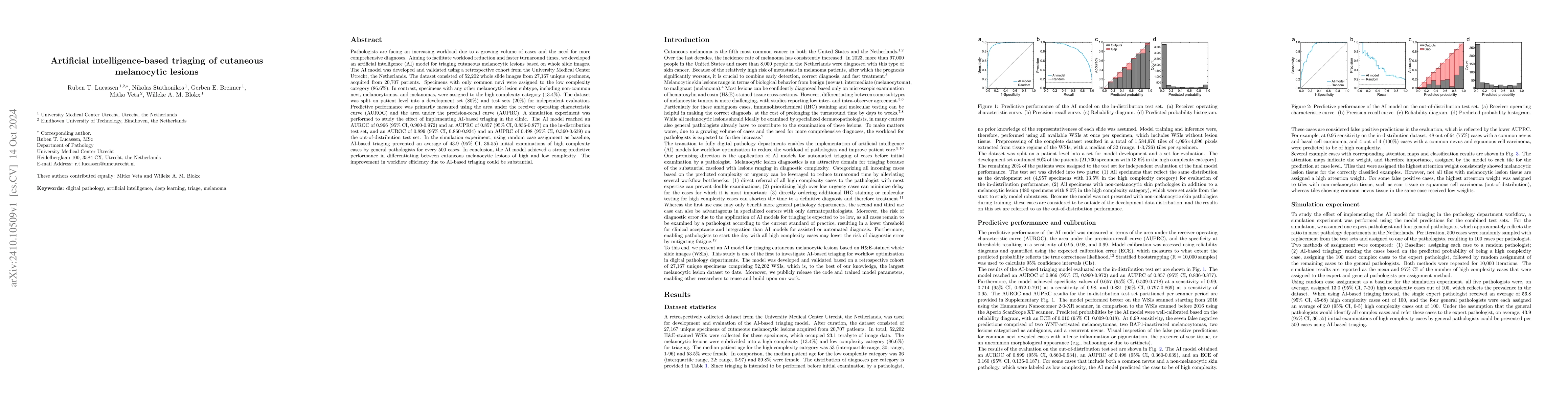 Thumbnail for Artificial Intelligence-Based Triaging of Cutaneous Melanocytic Lesions