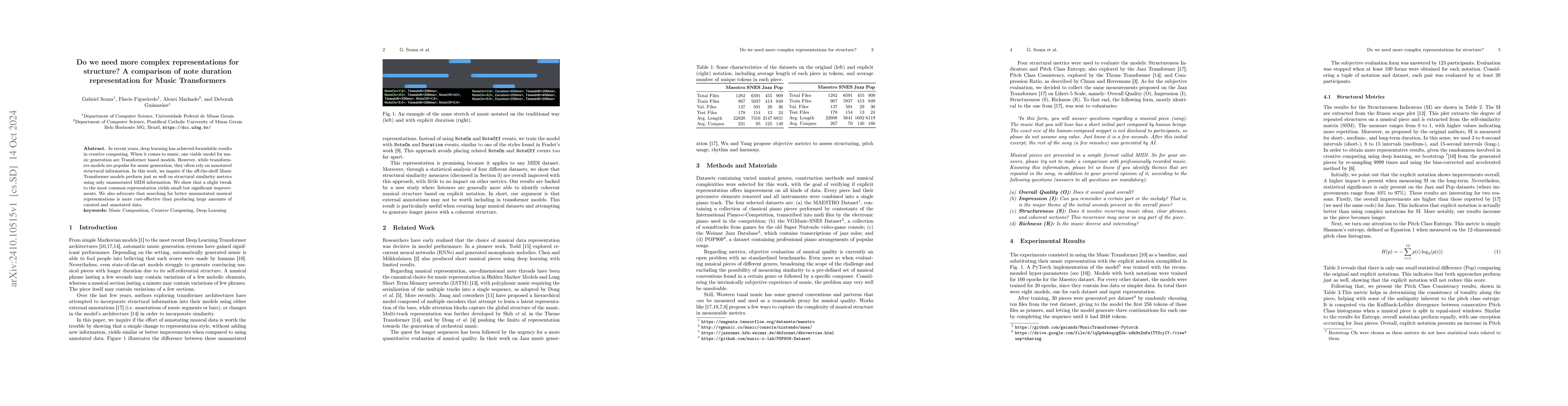 Thumbnail for Do we need more complex representations for structure? A comparison of
  note duration representation for Music Transformers