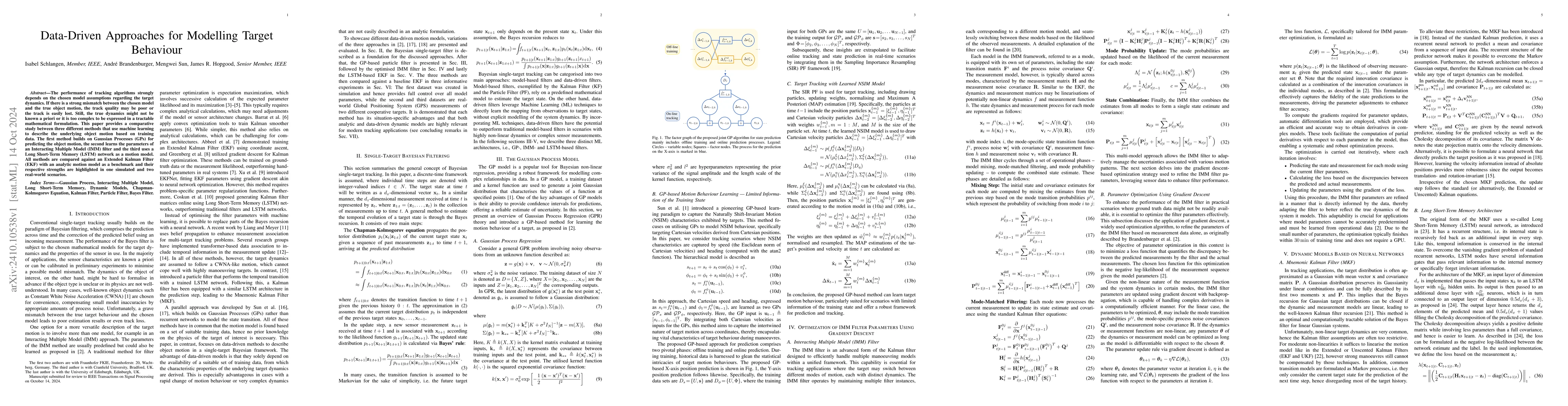 Thumbnail for Data-Driven Approaches for Modelling Target Behaviour