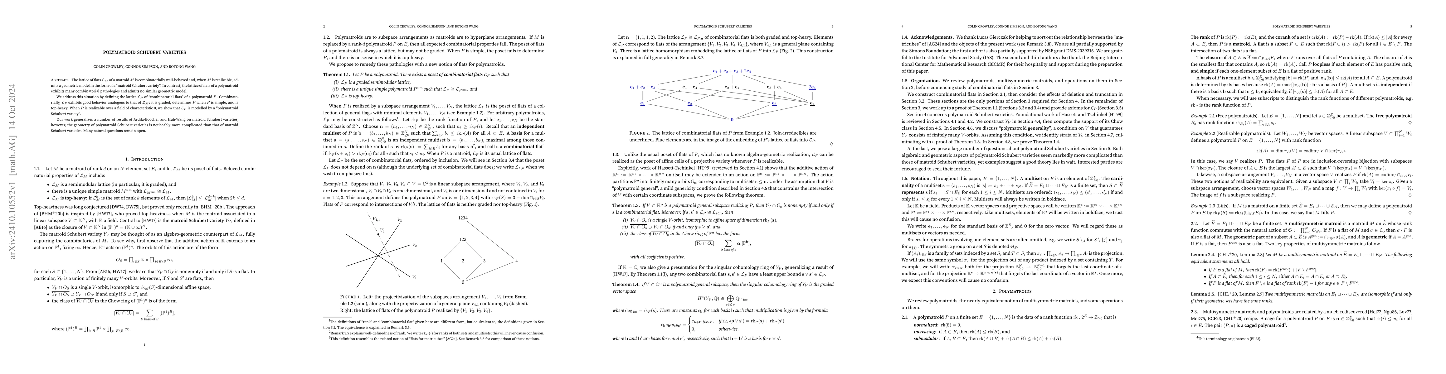 Thumbnail for Polymatroid Schubert varieties