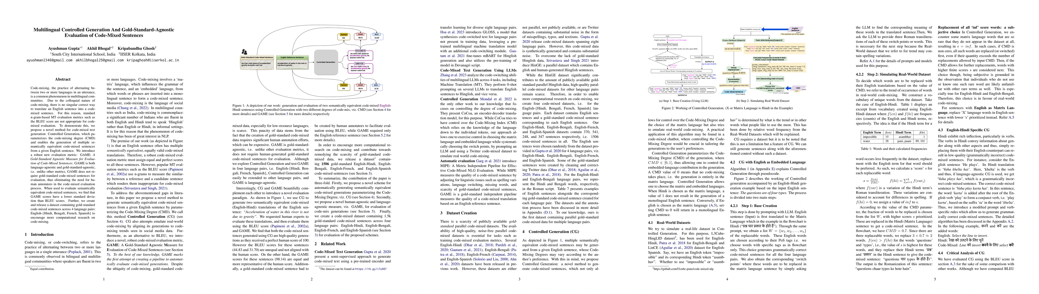 Thumbnail for Multilingual Controlled Generation And Gold-Standard-Agnostic Evaluation
  of Code-Mixed Sentences