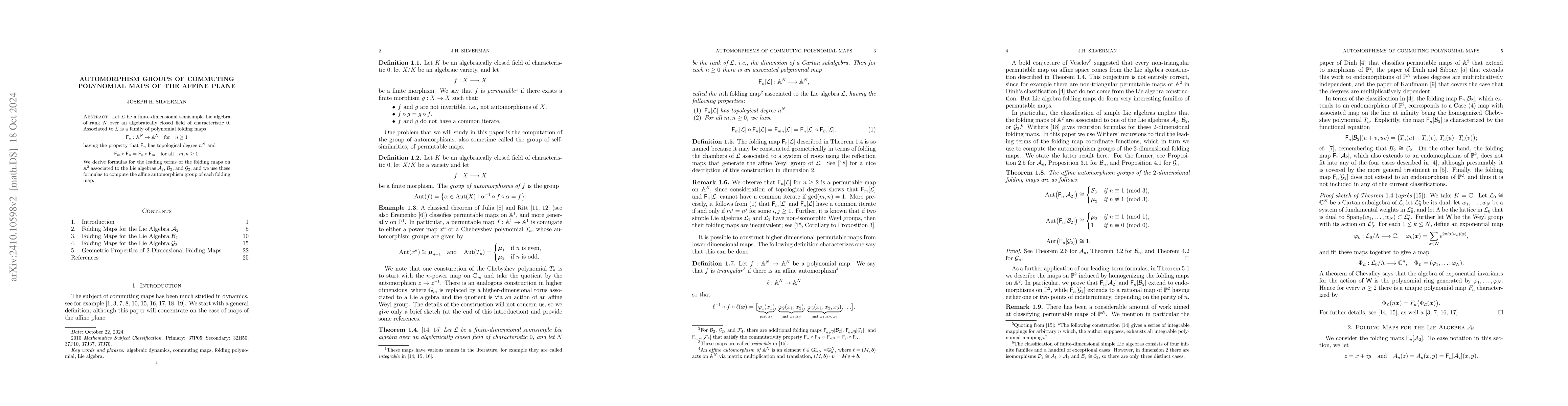 Thumbnail for Automorphism Groups of Commuting Polynomial Maps of the Affine Plane