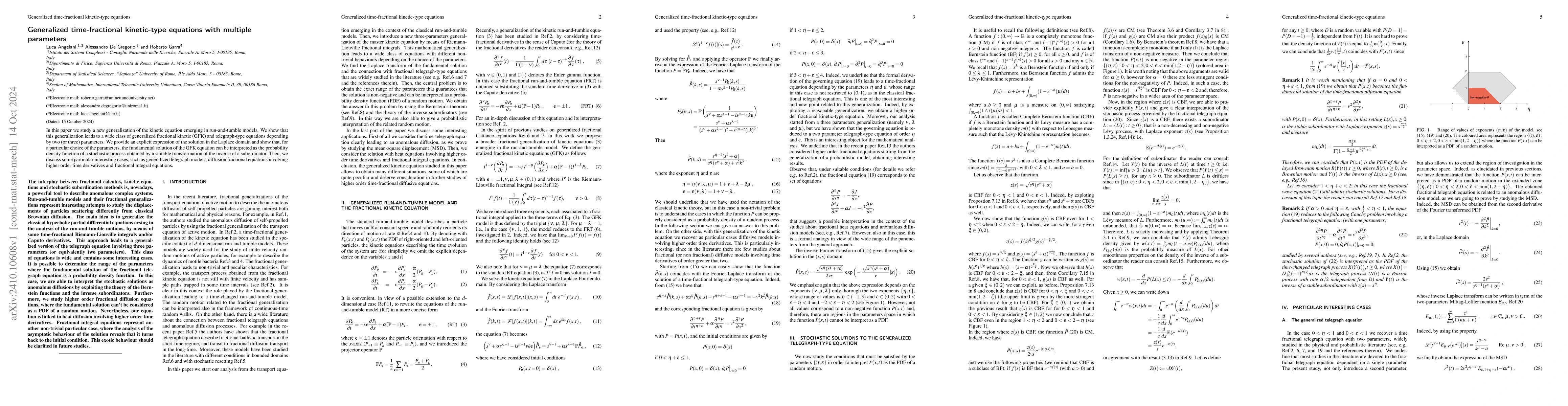Thumbnail for Generalized time-fractional kinetic-type equations with multiple
  parameters
