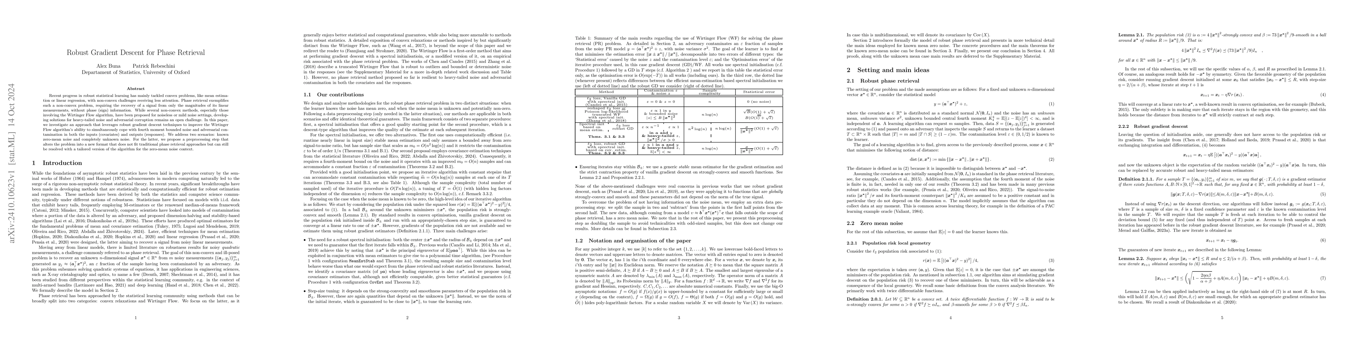 Thumbnail for Robust Gradient Descent for Phase Retrieval