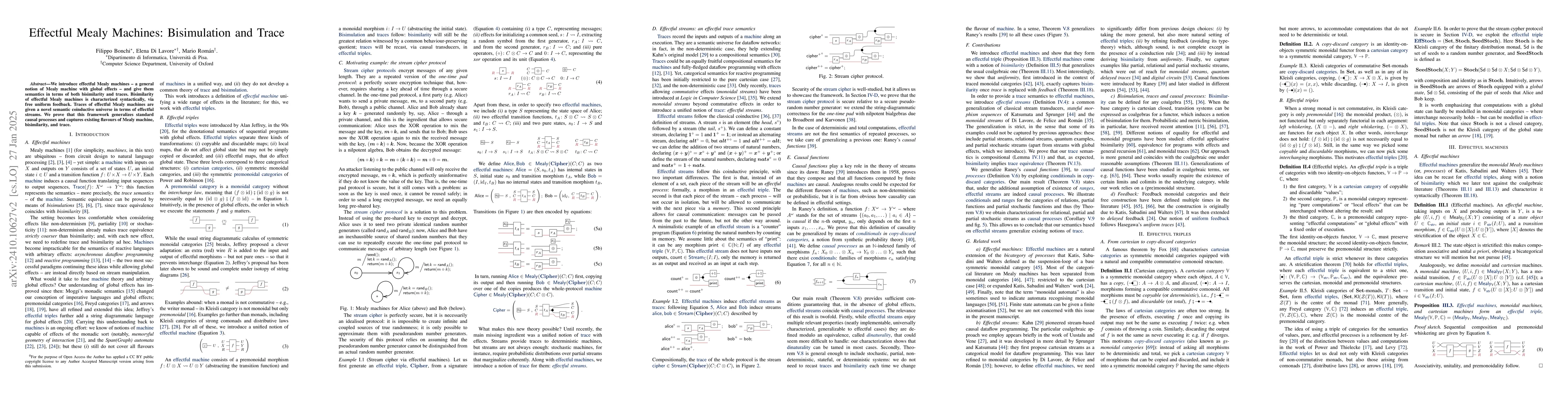 Thumbnail for Effectful Mealy Machines: Bisimulation and Trace