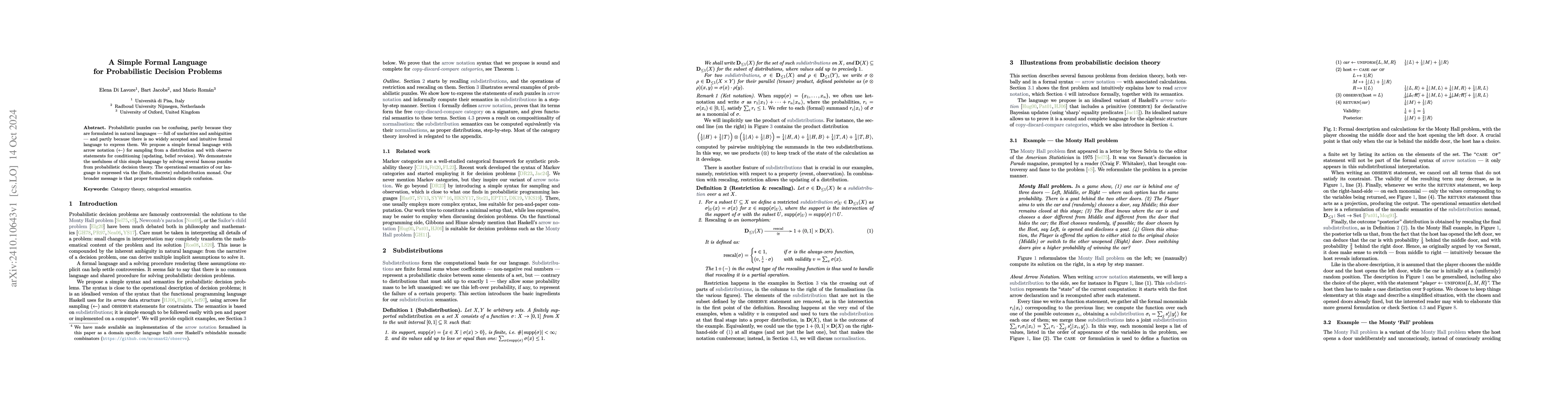 Thumbnail for A Simple Formal Language for Probabilistic Decision Problems