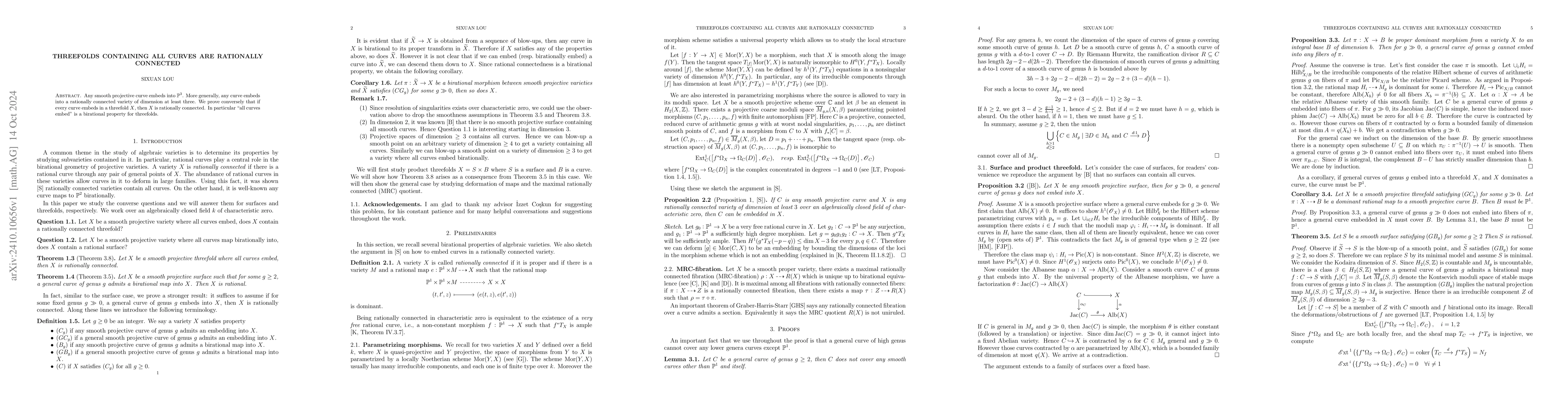 Thumbnail for Threefolds containing all curves are rationally connected