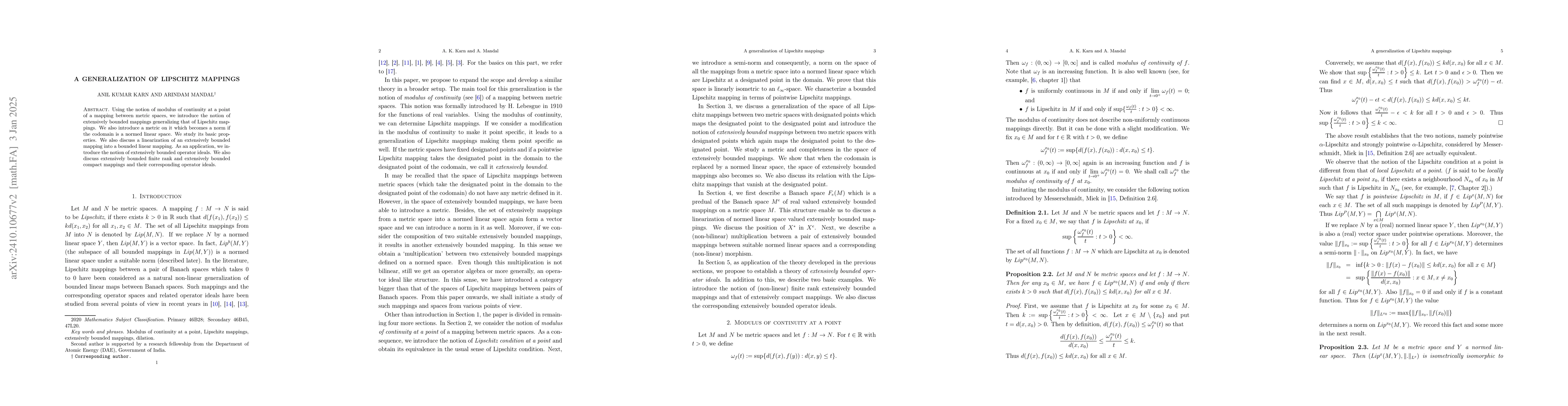 Thumbnail for A generalization of Lipschitz mappings