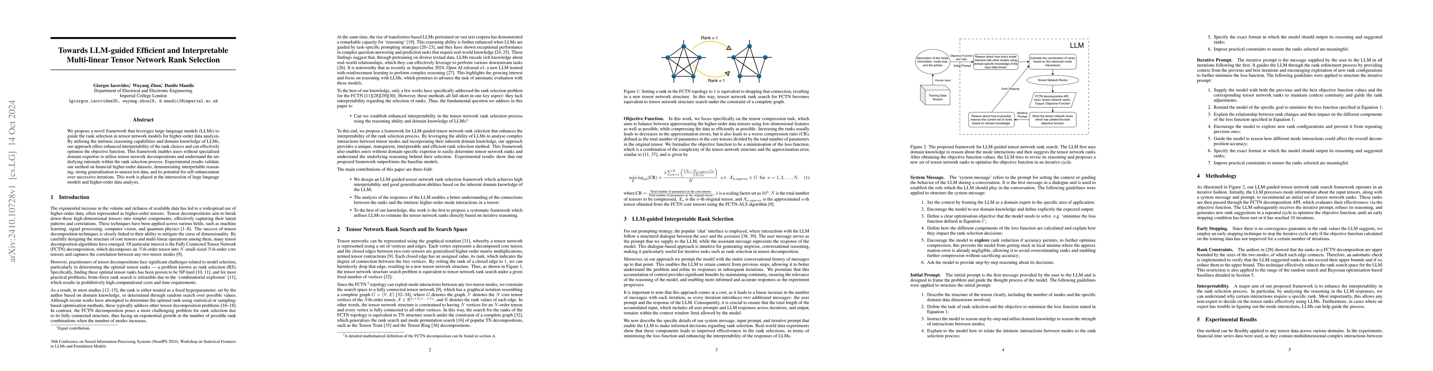Thumbnail for Towards LLM-guided Efficient and Interpretable Multi-linear Tensor
  Network Rank Selection