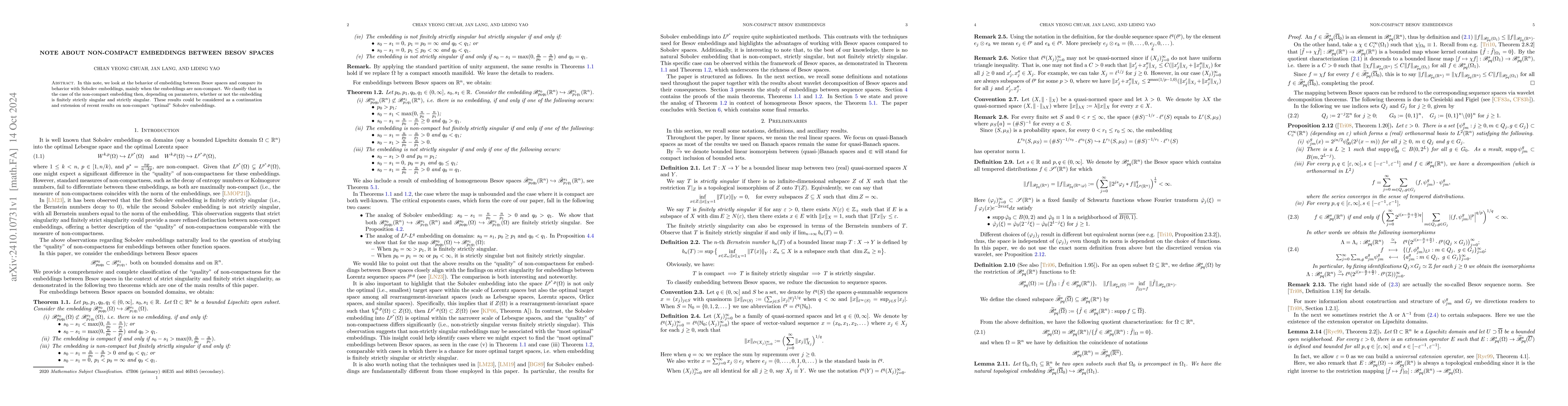 Thumbnail for Note about non-compact embeddings between Besov spaces