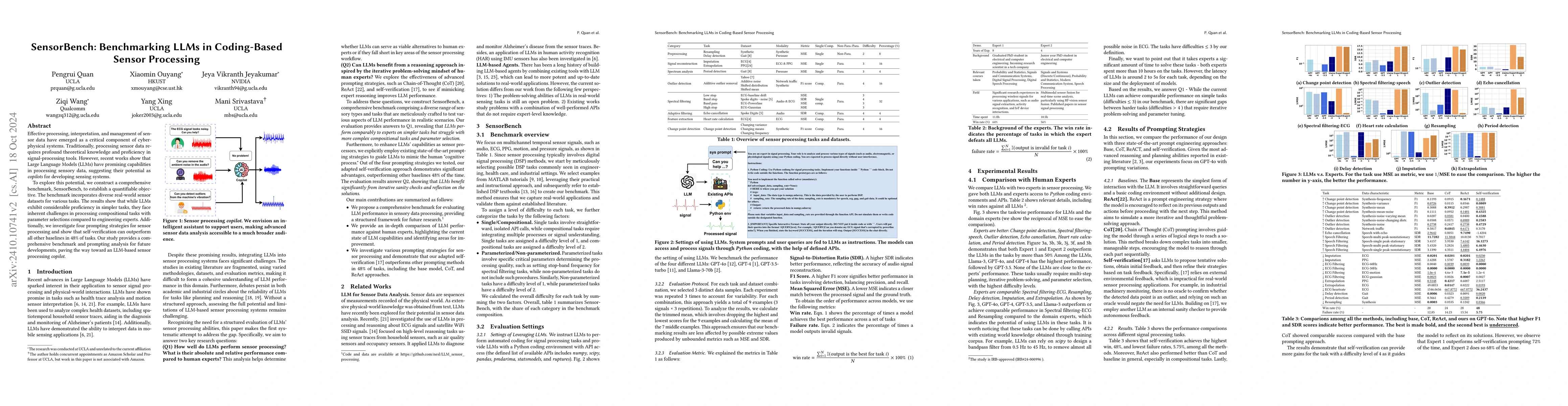 Thumbnail for SensorBench: Benchmarking LLMs in Coding-Based Sensor Processing