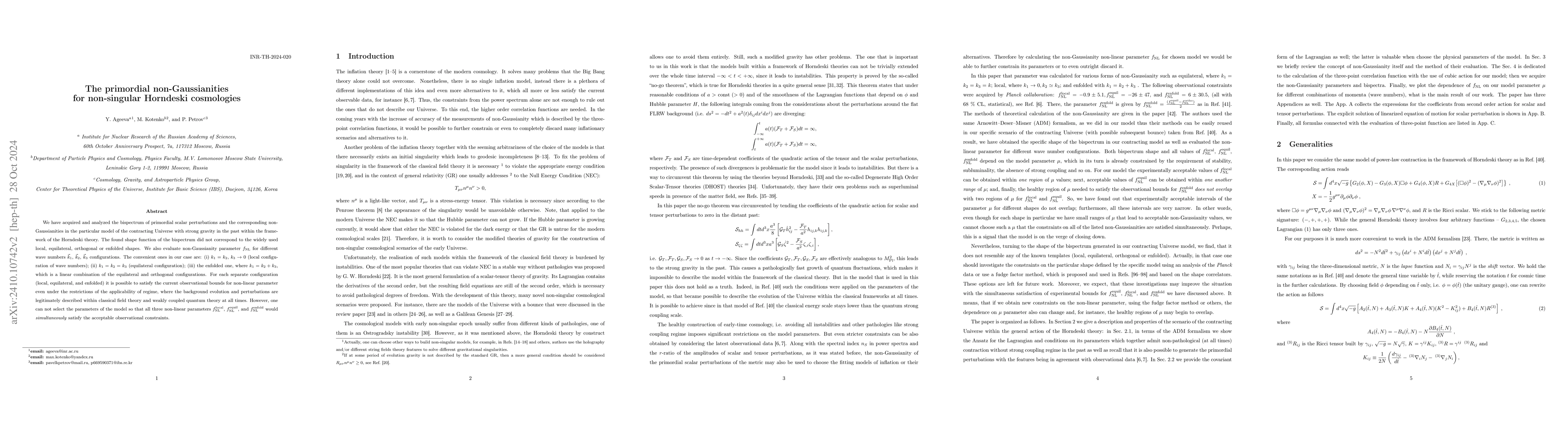 Thumbnail for The primordial non-Gaussianities for non-singular Horndeski cosmologies