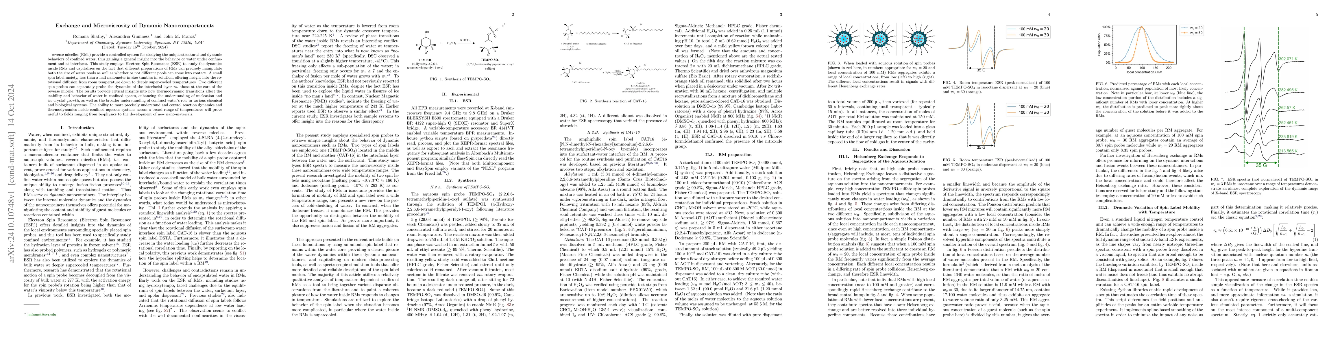 Thumbnail for Exchange and Microviscosity of Dynamic Nanocompartments