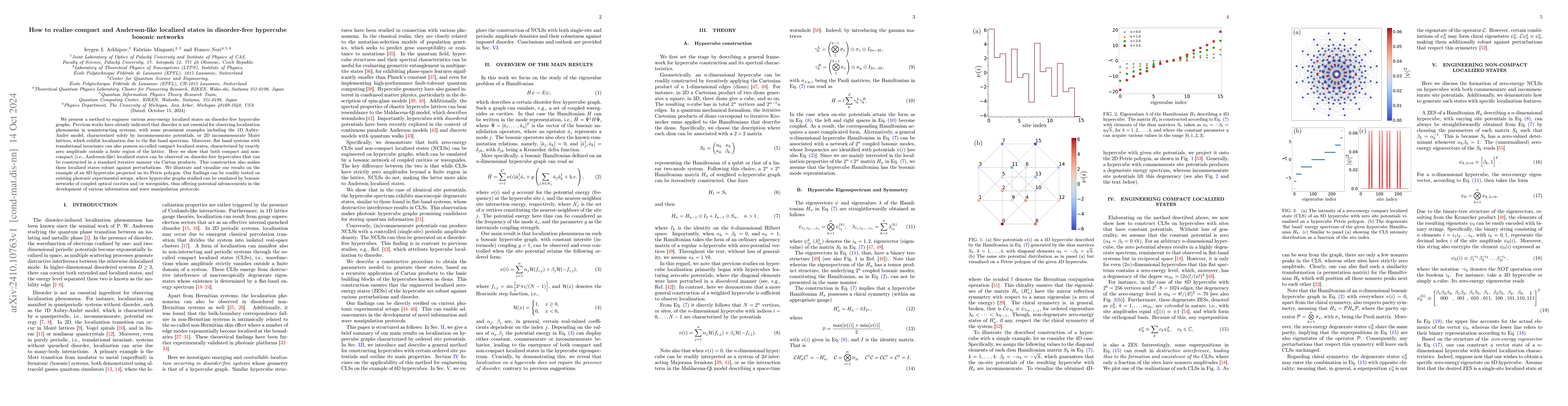 Thumbnail for How to realize compact and Anderson-like localized states in
  disorder-free hypercube bosonic networks