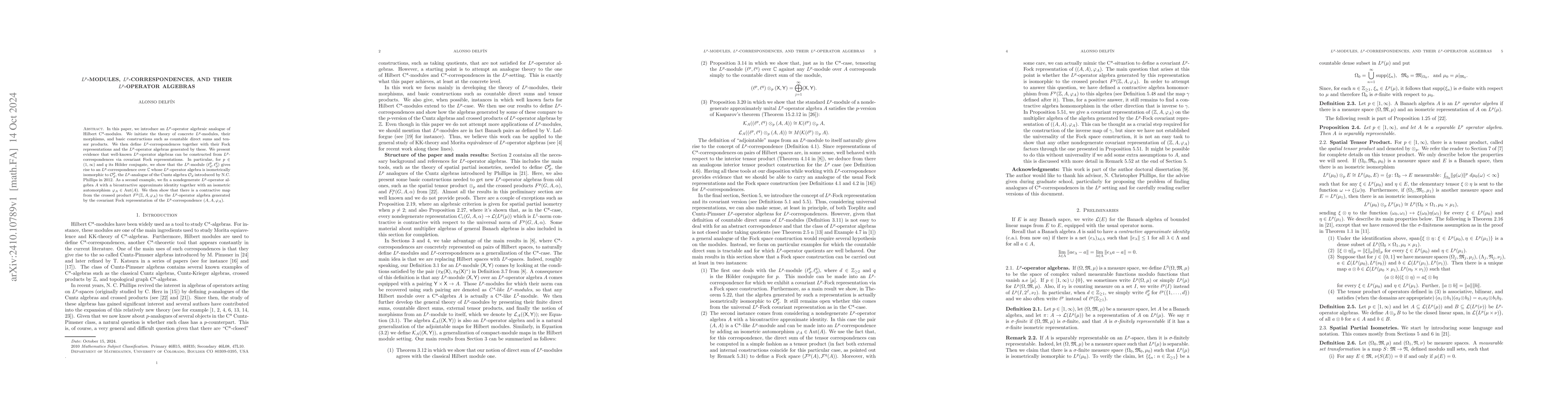 Thumbnail for $L^p$-modules, $L^p$-correspondences, and their $L^p$-operator algebras