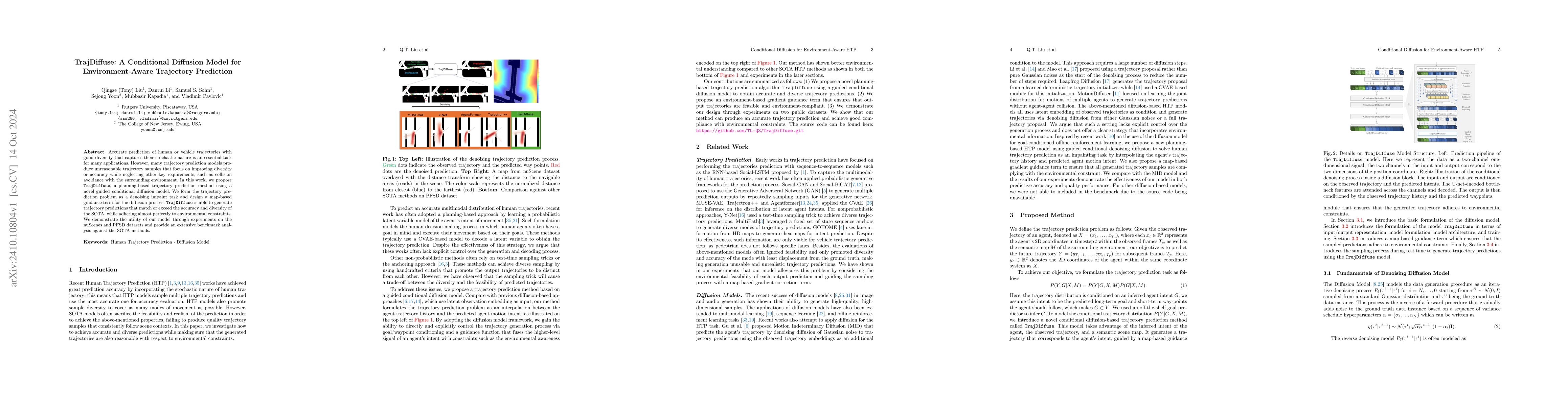 Thumbnail for TrajDiffuse: A Conditional Diffusion Model for Environment-Aware
  Trajectory Prediction