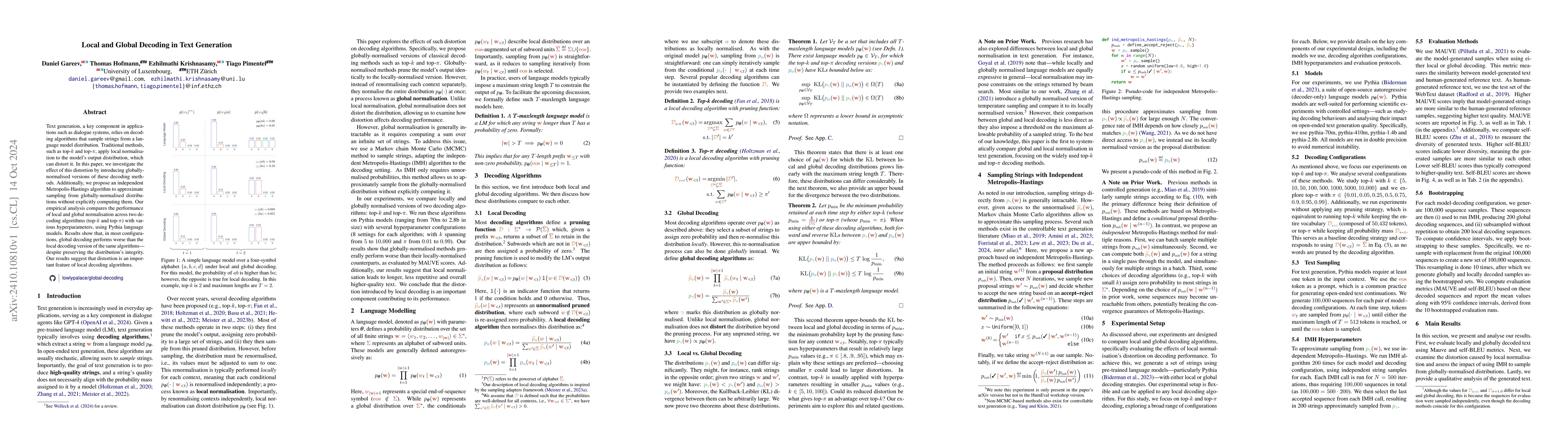 Thumbnail for Local and Global Decoding in Text Generation