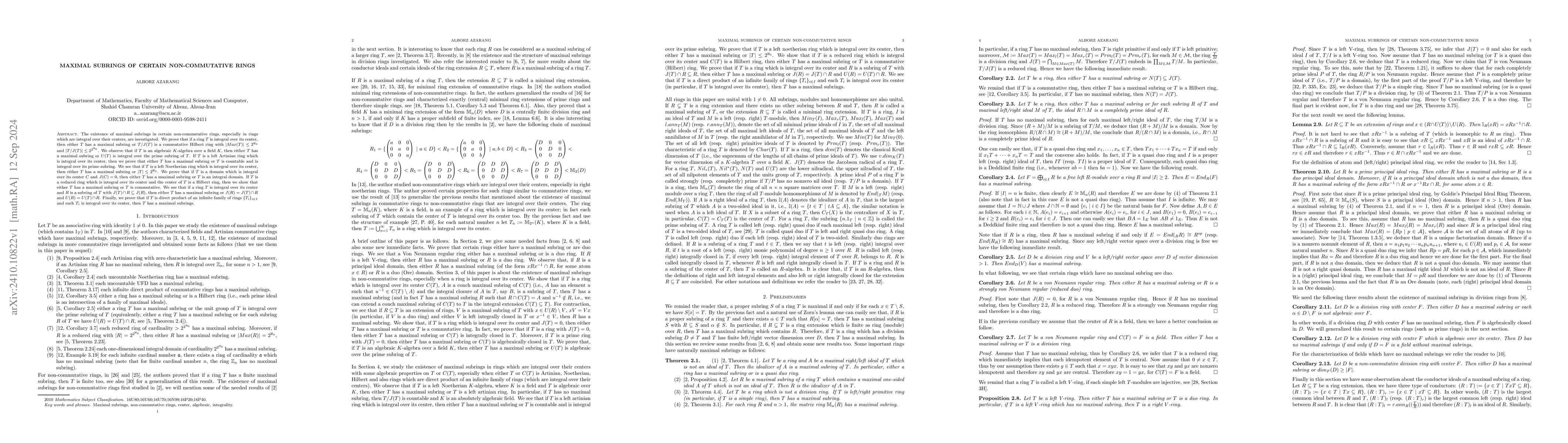 Thumbnail for Maximal subrings of certain non-commutative rings