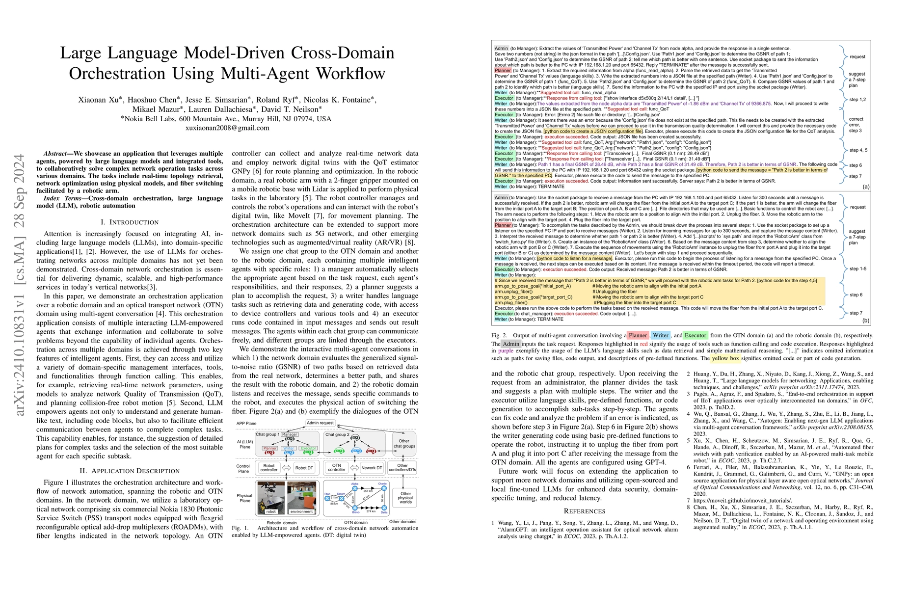 Thumbnail for Large Language Model-Driven Cross-Domain Orchestration Using Multi-Agent
  Workflow