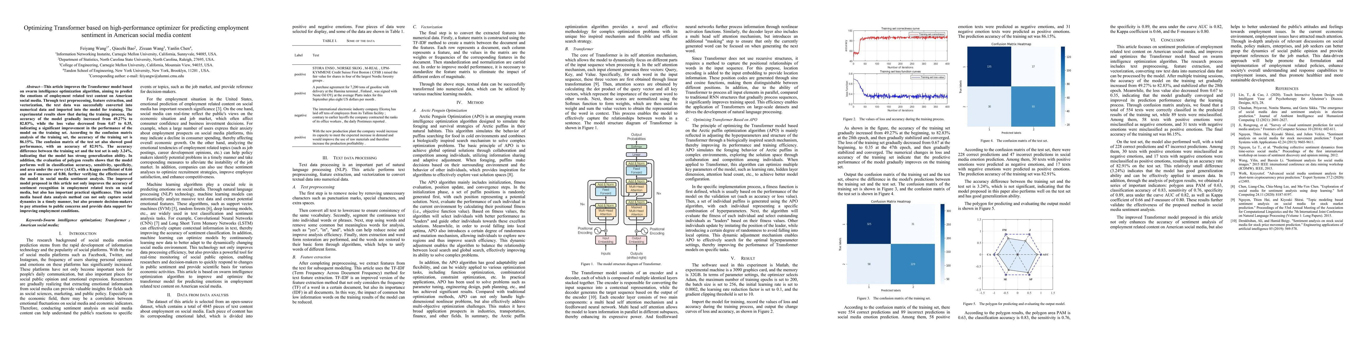 Thumbnail for Optimizing Transformer based on high-performance optimizer for
  predicting employment sentiment in American social media content