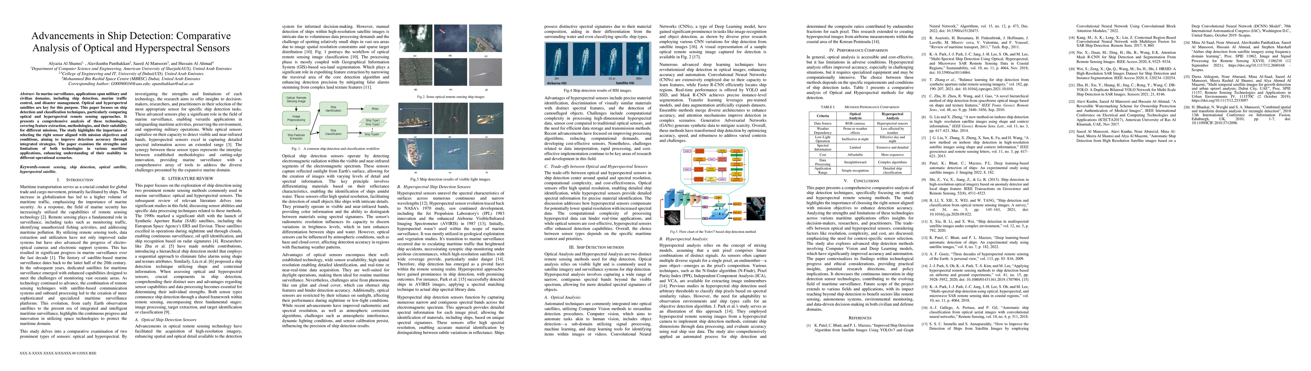 Thumbnail for Advancements in Ship Detection: Comparative Analysis of Optical and
  Hyperspectral Sensors