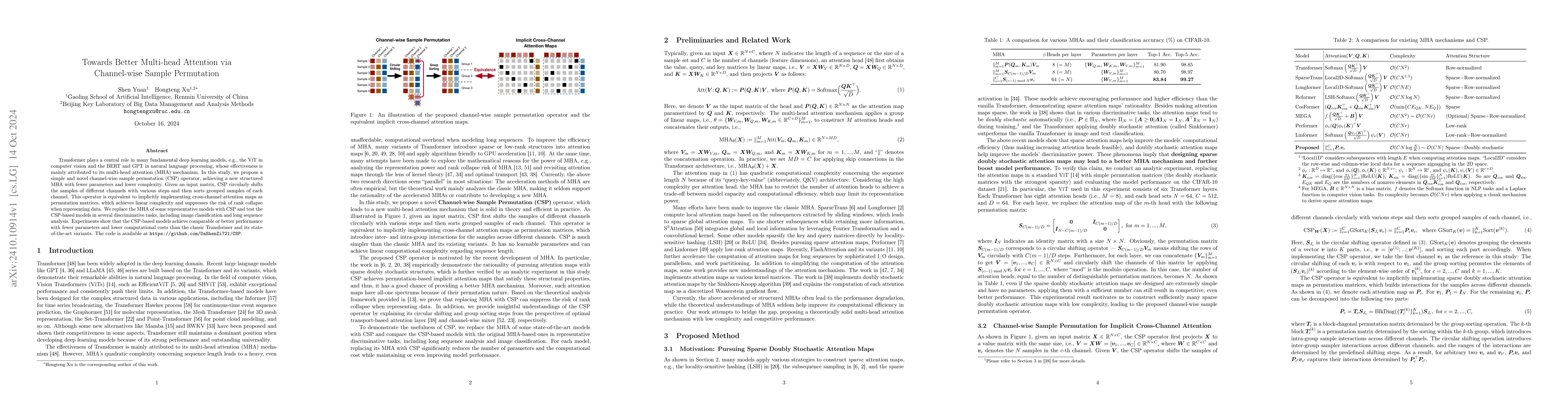 Thumbnail for Towards Better Multi-head Attention via Channel-wise Sample Permutation
