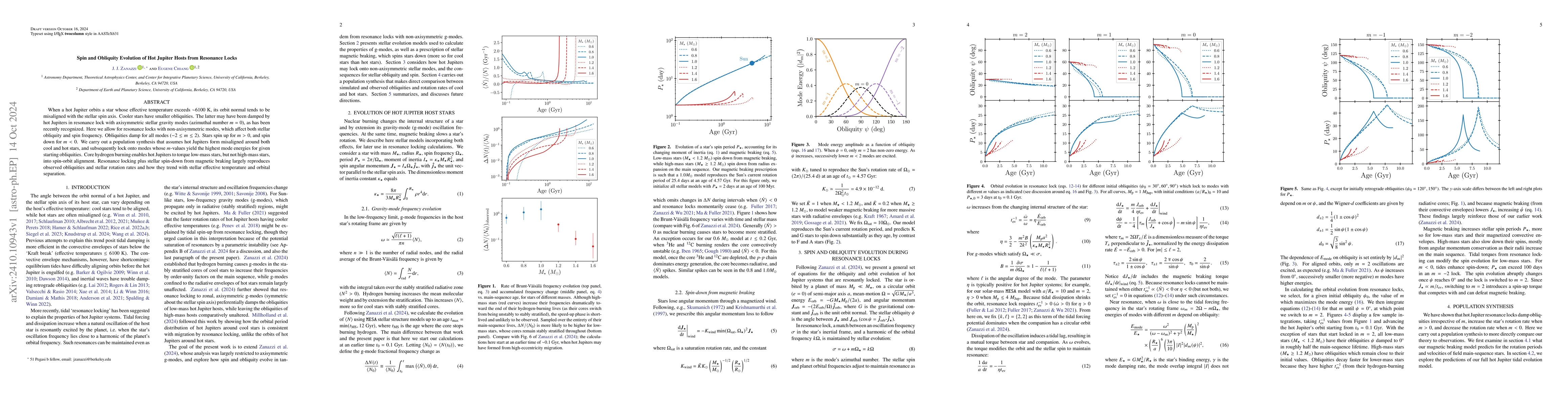 Thumbnail for Spin and Obliquity Evolution of Hot Jupiter Hosts from Resonance Locks