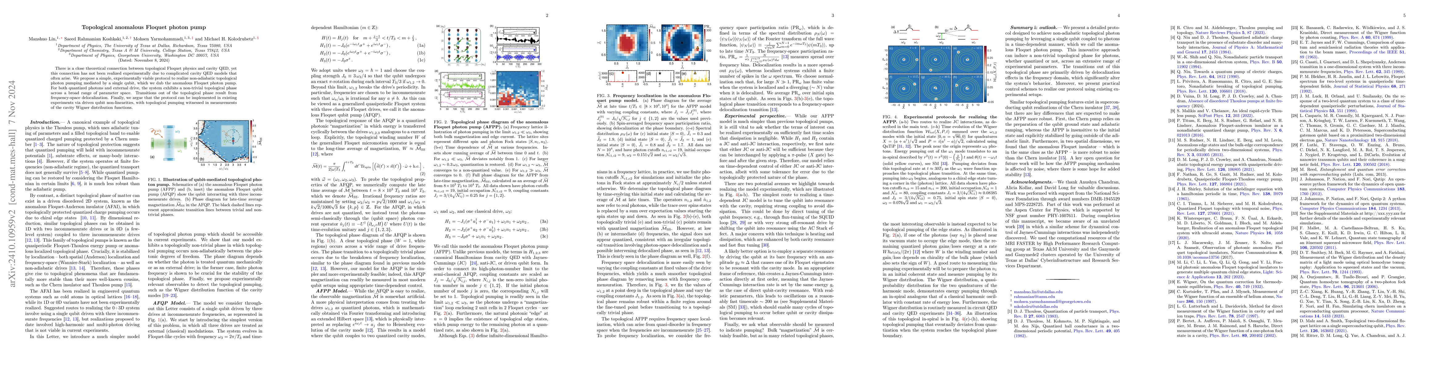 Thumbnail for Topological anomalous Floquet photon pump