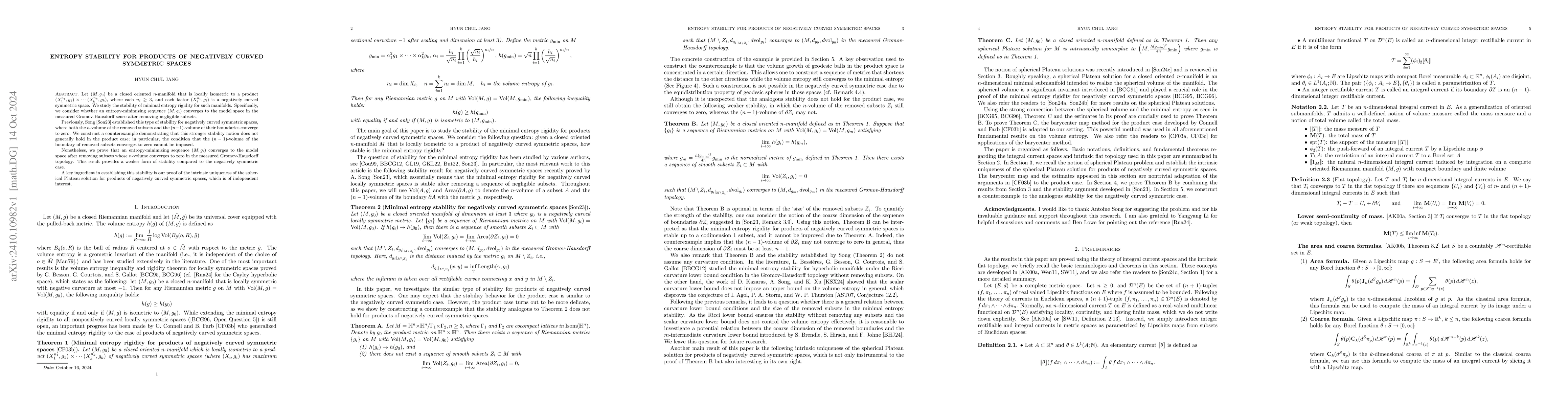 Thumbnail for Entropy Stability for products of negatively curved symmetric spaces