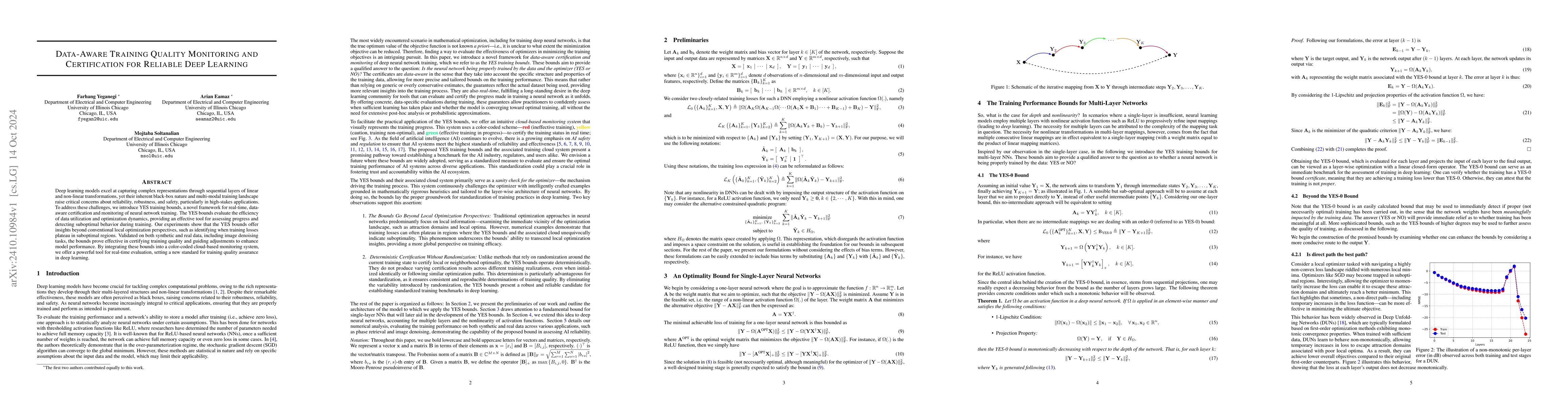Thumbnail for Data-Aware Training Quality Monitoring and Certification for Reliable
  Deep Learning