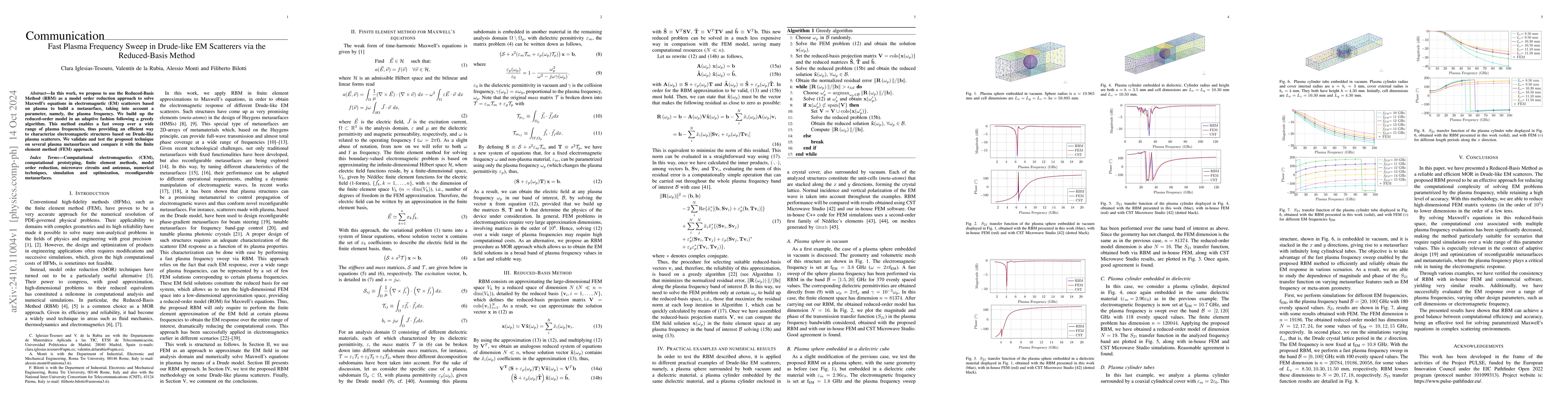 Thumbnail for Fast Plasma Frequency Sweep in Drude-like EM Scatterers via the
  Reduced-Basis Method